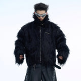 Mink coat with thick plush top