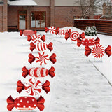 12-piece Christmas Candy Lawn Courtyard Holiday Garden Decorations