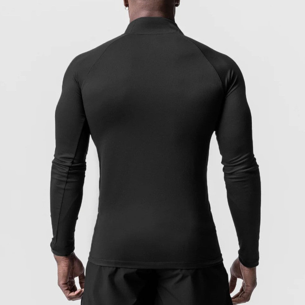 High Collar Half Zipper Training Long Sleeve T-shirt Running Top Fashion High Collar Half Zipper Training Long Sleeve T-shirt Running Top Fashion