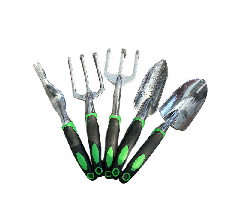 Garden Supplies 9-piece Aluminum Alloy Set, Silicone Two-color Handle Shovel Gardening Tools Garden Supplies 9-piece Aluminum Alloy Set, Silicone Two-color Handle Shovel Gardening Tools