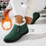 Waterproof Umbrella Cloth Snow Boots Low-top Side Zipper Non-slip Cotton-padded Boots
