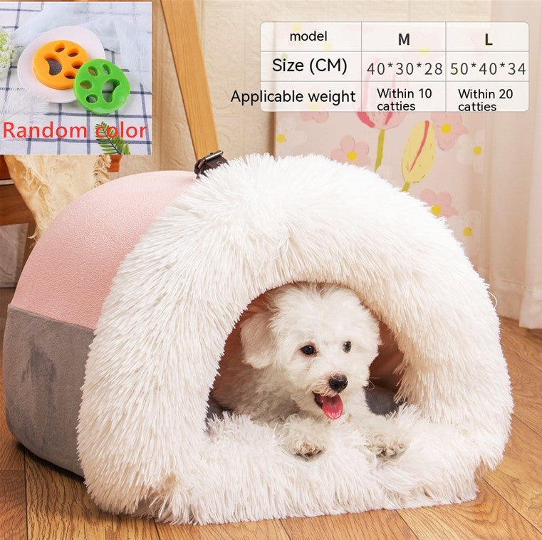 New Splice Portable Pet Nest Portable Autumn And Winter Warm Dog Nest Moisture-proof Long Fur Cat Nest Cross Border Pet Nest New Splice Portable Pet Nest Portable Autumn And Winter Warm Dog Nest Moisture-proof Long Fur Cat Nest Cross Border Pet Nest