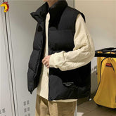 Men's Winter Cotton Thick Warm Sleeveless Vest