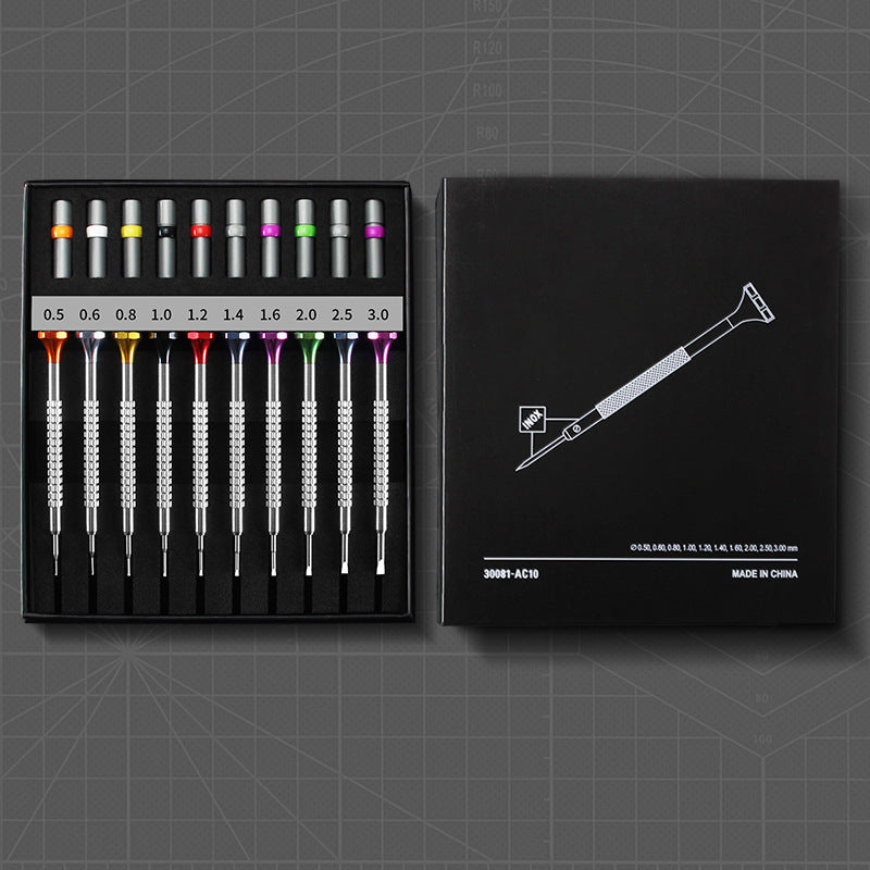 Repair Watch Hardware Tools Repair Watch Glasses Precision Cross And Straight Manual Screwdriver 10-piece Screwdriver Repair Watch Hardware Tools Repair Watch Glasses Precision Cross And Straight Manual Screwdriver 10-piece Screwdriver