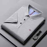 Polo shirt men summer short sleeve notch t-shirt fashion summer top lightweight casual collared