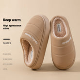 New Cotton Waterproof Plush Autumn And Winter Warm Non-slip Platform Fleece Lined Cotton Shoes