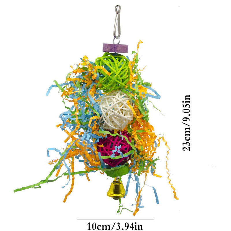 3pcs Bird Toy Parrot Gnawing Supplies Utensils Brushed Rattan Ball Grass Wooden Toys 3pcs Bird Toy Parrot Gnawing Supplies Utensils Brushed Rattan Ball Grass Wooden Toys