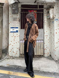 Long Sleeve Jacket with Splicing Belt