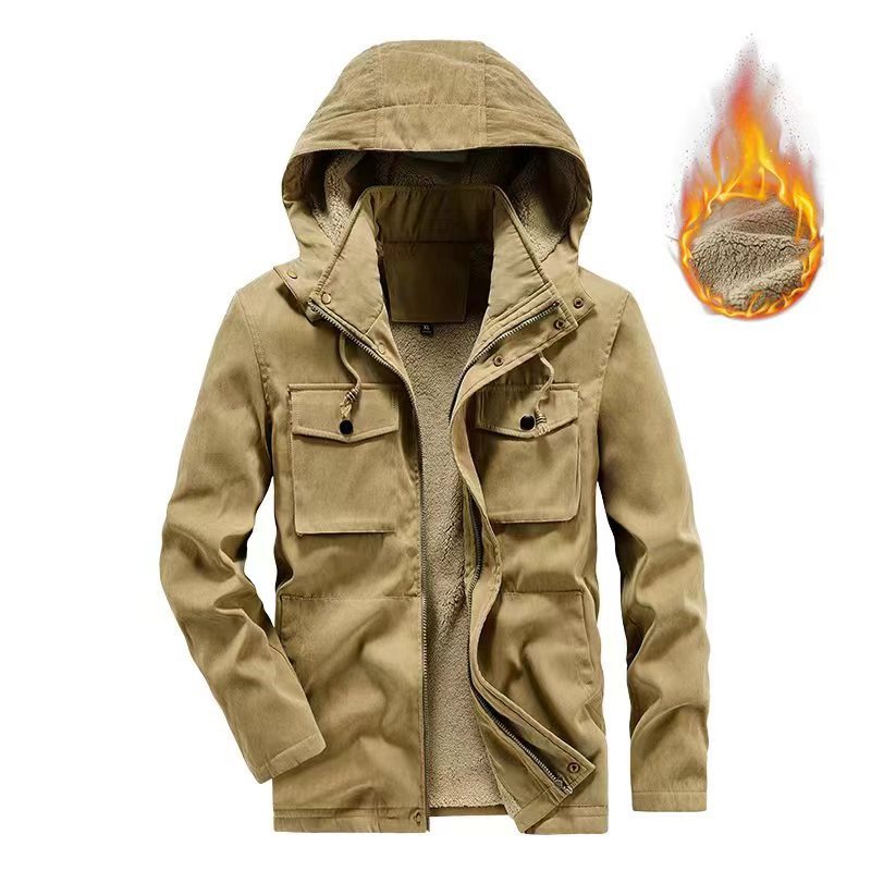 Большие размеры рабочей одежды термостойкая хлопковая куртка с капюшоном Большие размеры рабочей одежды термостойкая хлопковая куртка с капюшоном