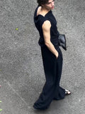 Men's Pinstripe Sleeveless Top And Wide - Leg Pants Set