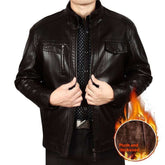 Winter Clothing Leather Jacket For Middle Age Men