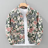 Retro Fashion Floral Print Mens Jacket