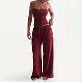 Sleeveless Backless Sexy Suspender Trousers Suit