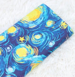 Plain Digital Cotton Fabric Van Gogh Wind Halo Printing Handmade DIY Clothing