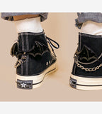 Handmade High Top Canvas Shoes For Women