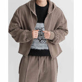 Fashion Retro Distressed Frayed 3D Patchwork Hoodie