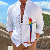 Men's Simple Casual Shirt with 3D Digital Printing