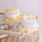 Floral Baby Bucket Hat Kids Accessories Mesh Summer Children Cap for Girls Baby