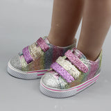 18-inch Canvas Shoes With Dolls For Girls