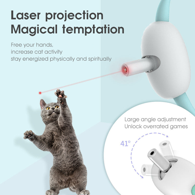 Automatic Cat Toy Smart Laser Teasing Cat Collar Electric USB Charging Kitten Amusing Toys Interactive Training Pet Items Automatic Cat Toy Smart Laser Teasing Cat Collar Electric USB Charging Kitten Amusing Toys Interactive Training Pet Items
