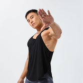 Men's Sports Quick-Drying Elastic I-Shaped Loose Fit Vest Summer