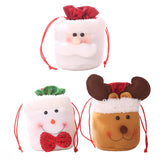 New Christmas Decoration Supplies Linen Drawstring Elderly Candy Bag Children Gift Bag