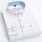 Long sleeve cotton linen slim fit fashion casual linen shirt