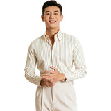 Рубашка мужская с осенним узором в японском стиле с длинным рукавом в стиле ретро