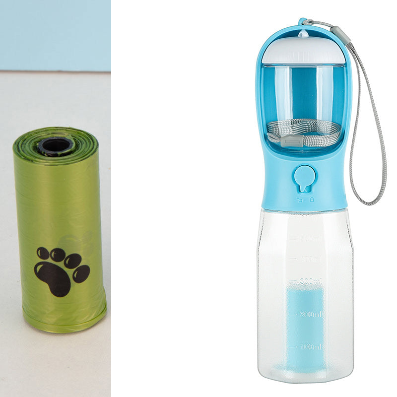 Portable Cat Dog Water Bottle Food Feeder Drinker Poop Dispenser 3 In 1 Leak-proof Multifunctional Dog Water Bottle Pet Products Portable Cat Dog Water Bottle Food Feeder Drinker Poop Dispenser 3 In 1 Leak-proof Multifunctional Dog Water Bottle Pet Products