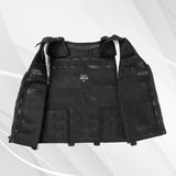 Чисто черный защитный тактический жилет для активного отдыха