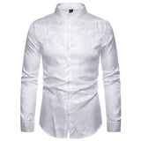 Men's New Cashew Flower High-end Lapel Long-sleeved Shirt