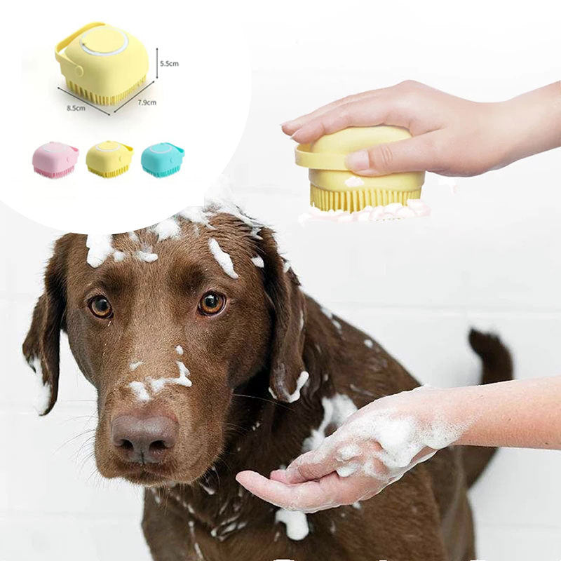 Silicone Dog Bath Massage Gloves Brush Pet Cat Bathroom Cleaning Tool Comb Brush For Dog Can Pour Shampoo Dog Grooming Supplies Silicone Dog Bath Massage Gloves Brush Pet Cat Bathroom Cleaning Tool Comb Brush For Dog Can Pour Shampoo Dog Grooming Supplies