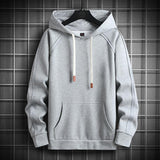 Heavy Cotton Hooded Sweater Men's Simple Solid Color