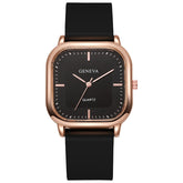 Women's Silicone Strap Fashionable Rose Gold Watch