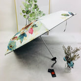 Mini Flat Five-fold Umbrella Vinyl Folding Sun Umbrella Umbrella Dual-use Sun Protection Pocket Umbrella Sun Umbrella For Women