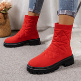 Flying Woven Plus Size Thick Bottom Casual Outdoor Martin Boots