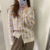 Gentle Fashionable Knitted Cardigan Top Tide