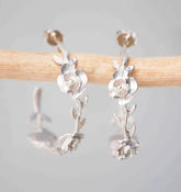 Female Solid Color Casual Retro Flower Earrings