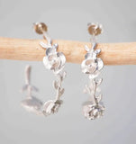 Female Solid Color Casual Retro Flower Earrings