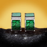 Jewelry Women Gold Purple Flower Earrings