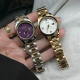 Diamond Shining Women's Steel Band Quartz Watch