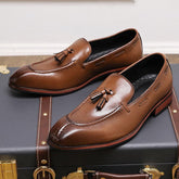 Men's Formal Wear Business Four Seasons New Tassel Small Leather Shoes