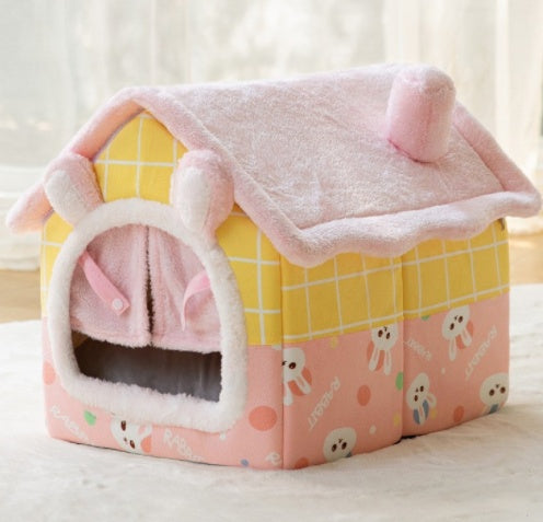 Foldable Dog House Pet Cat Bed Winter Dog Villa Sleep Kennel Removable Nest Warm Enclosed Cave Sofa Pets Supplies Foldable Dog House Pet Cat Bed Winter Dog Villa Sleep Kennel Removable Nest Warm Enclosed Cave Sofa Pets Supplies