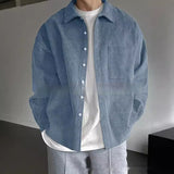 Men's Corduroy Casual Long Sleeve Shirt