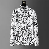 Men's Autumn New Fashion Digital Print Loose Shirt