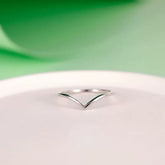 S925 Sterling Silver Light Luxury Japanese And Korean Style All-match V-shaped Female Ring