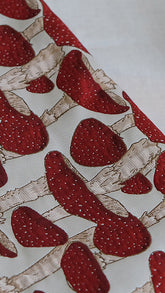 Cartoon Mushroom Pattern Jacquard Printed Fabric Bag Pillow Handmade DIY Fabric Material