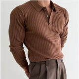 Long Sleeve Lapel Sweater Men Fashion Versatile
