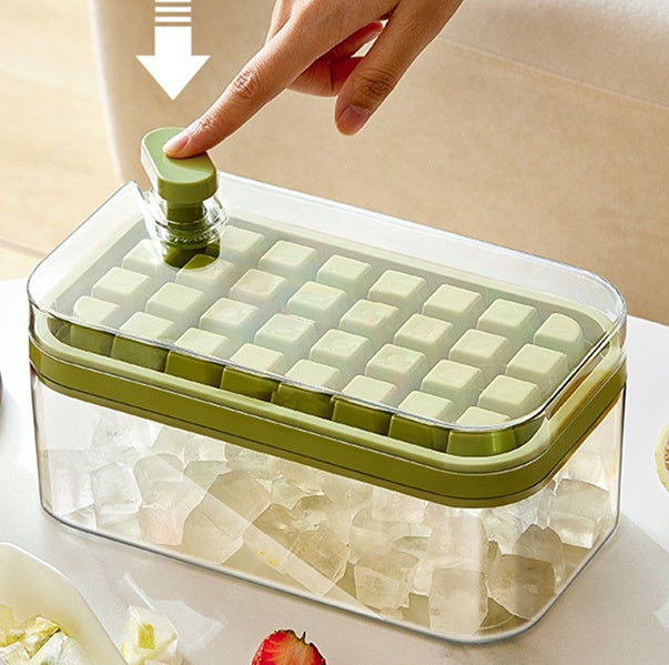 One-button Press Type Ice Mold Box Plastics Ice Cube Maker Ice Tray Mold With Storage Box With Lid Bar Kitchen Accessories One-button Press Type Ice Mold Box Plastics Ice Cube Maker Ice Tray Mold With Storage Box With Lid Bar Kitchen Accessories