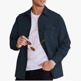 Модная рубашка с длинным рукавом для мужчин, тяжелая